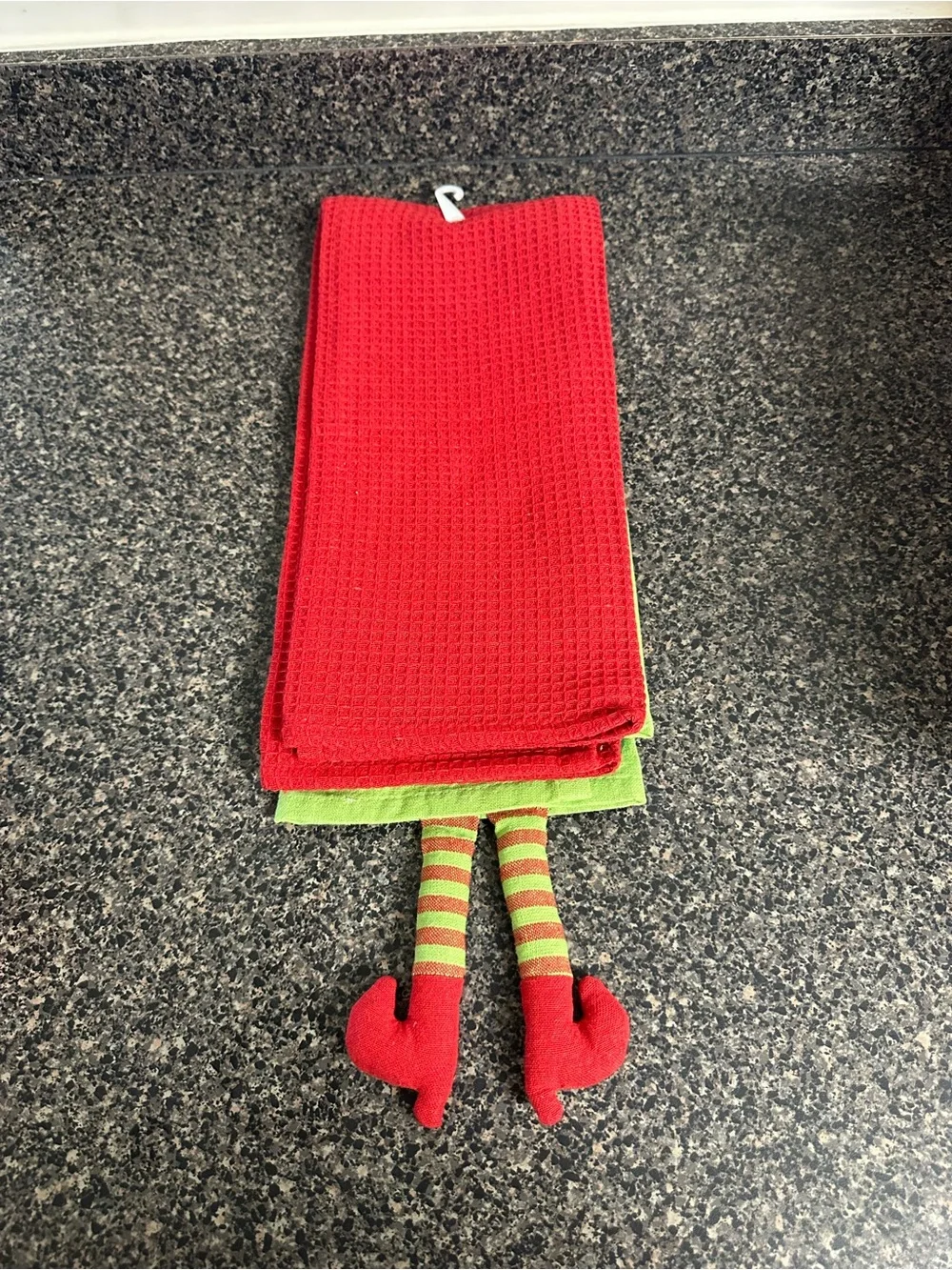Christmas Santa’s Helper Elf Hand Towel Set